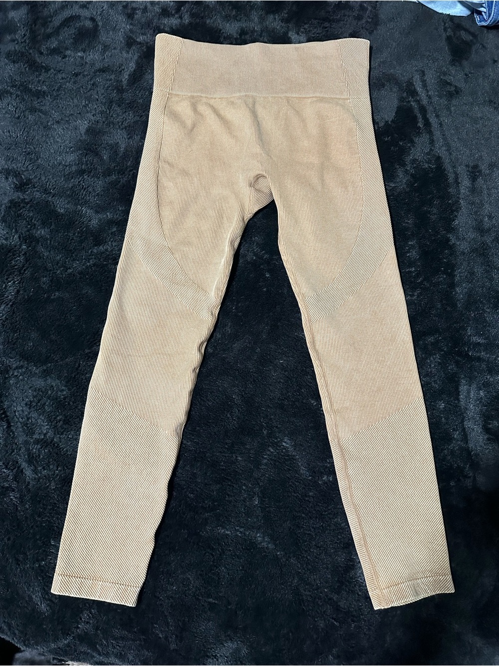 JoyLab Ribbed High-Waist Leggings - Camel Tan